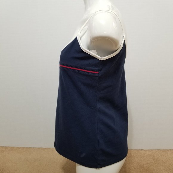 Tommy Hilfiger Jeans top XL sleeveless spaghetti strap shelf bra logo VINTAGE - Picture 2 of 13